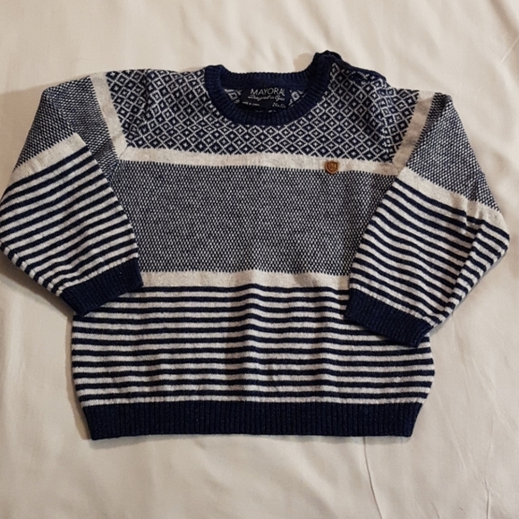 Mayoral Other - Mayoral boys size 24 months blue & white sweater VGUC